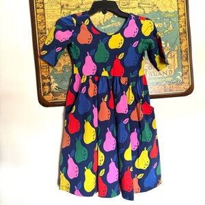 Hanna Andersson Girls Pear Play Dress With Pockets Size 130 cm US 8 Graphic